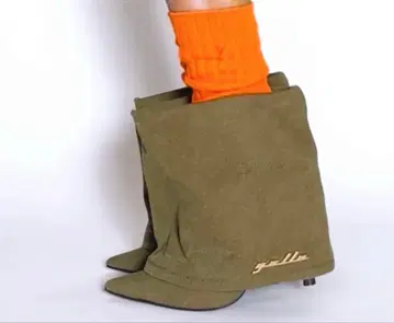 YELLO 숏부츠 카키 캔버스 원단 XL25.5