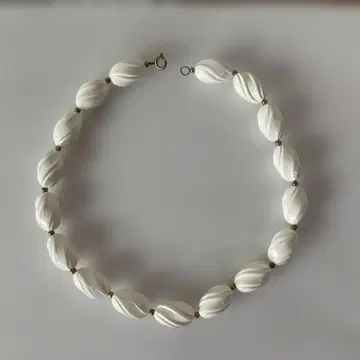 쇼와 레트로, 화이트 디자인 목걸이 빈티지 액세서리