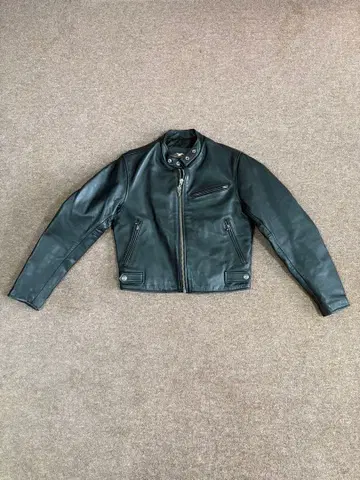 Harley-Davidson 싱글 라이더 천연 가죽 블랙 90s