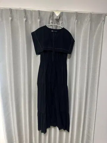 ZARA 자라 대비 탑 스티치 미디 원피스