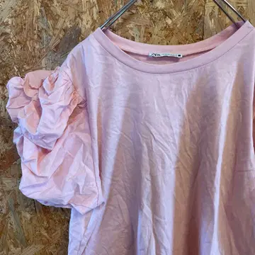 AE10208 ZARA 반팔 상의 핑크 여성용 28 포스