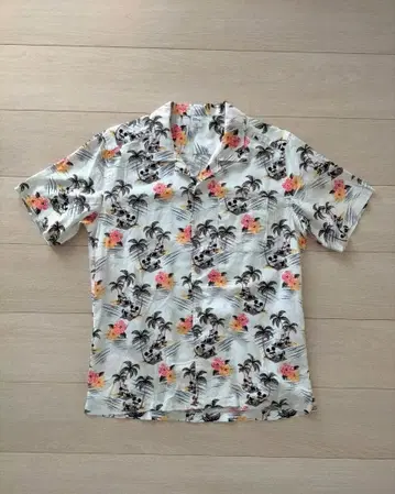 Disney 디즈니 미키 알로하 셔츠 M
