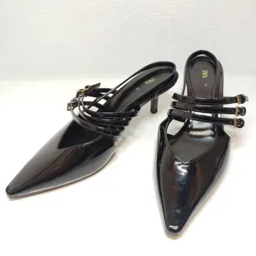 새상품급 ZARA 자라 스틸레토 펌프스 블랙 23cm