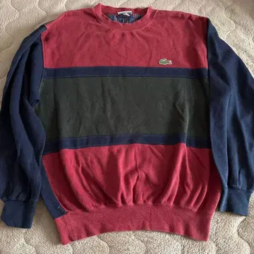 [ LACOSTE ] 라코스테 자수 로고 배색 맨투맨 트레이닝복!