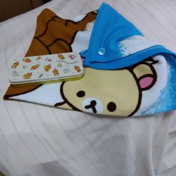 리락쿠마 2종 세트 담요 & 틴 케이스