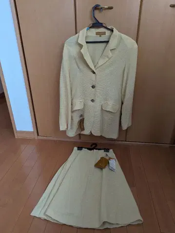 빈티지 Lancel 여성용 셋업 자켓 스커트 장기 보관품
