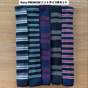새상품 Navy PREMIUM 니트 타이 5개 세트