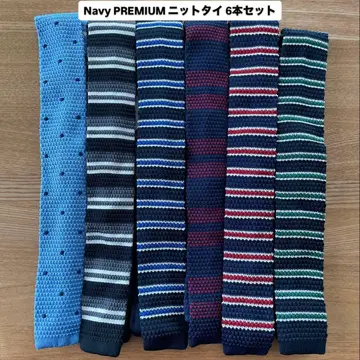 새상품 Navy PREMIUM 니트 타이 6세트