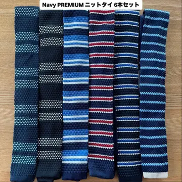 새상품 Navy PREMIUM 니트 타이 6세트