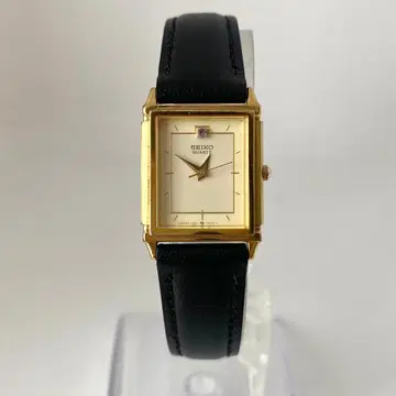 작동 빈티지 SEIKO 스퀘어 렉탱 골드 보석 장식