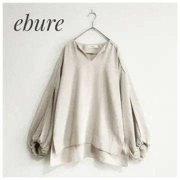 ebure 벌룬 슬리브 스키퍼 블라우스 그레이지 38 에부르
