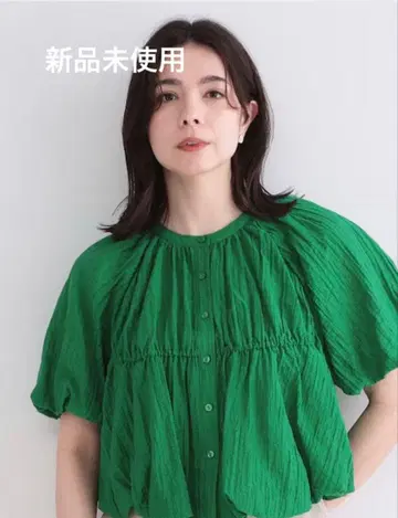 벌룬 디자인 블라우스 [ 세탁기 OK ]