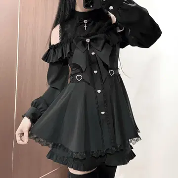 오프숄더 프릴 레이스 셋업 셋업 지뢰계 M CIELOHUK