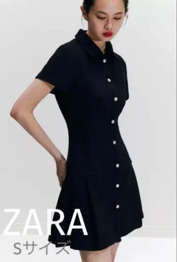 [택 포함 새상품] ZARA 자라 플리츠 텍스처 원단 원피스