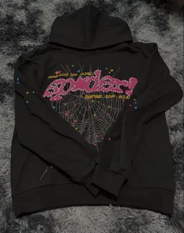 SP5DER PUNK 후디 블랙 스몰