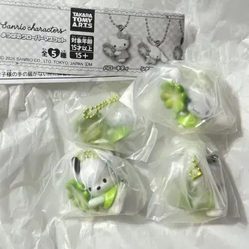 네잎 클로버 마스코트 [ 시나모롤 포차코 ] 4개 세트