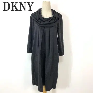 DKNY 다나 캐런 긴팔 원피스 그레이 울 4 C5117