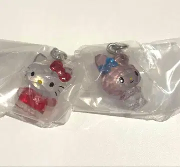 산리오 캐릭터즈 크리스탈 메지루시 액세서리 키티 마이멜로디 세트