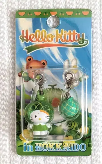 홋카이도 한정 지역 한정 키티 멜론 지퍼 스트랩 헬로키티 산리오