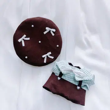 인형 옷 하피누이 치비누이 치비스토 의류 베레모 초코민트