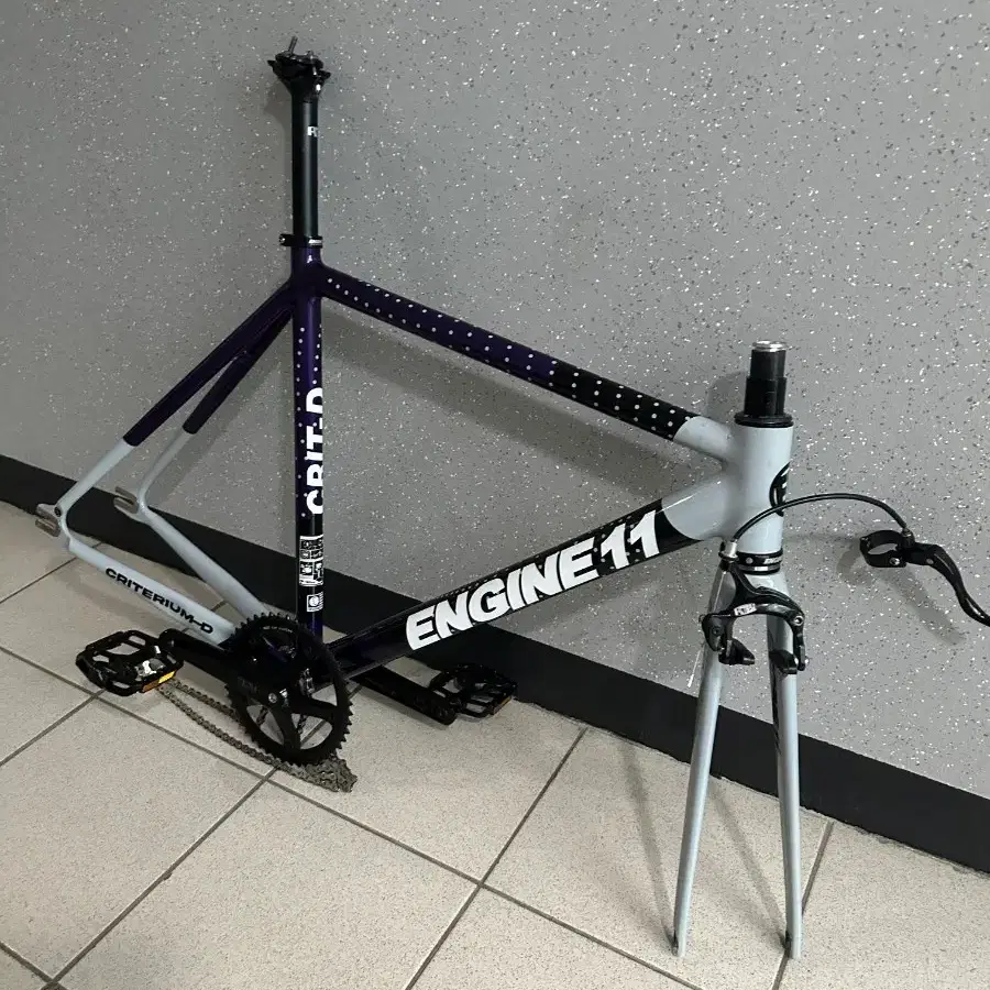 2025 Engine11 CRIT-D Crit D Track Complete Bike - Eggplant Gray