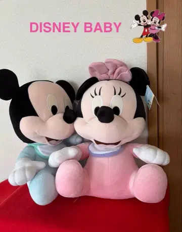 [택 포함] Disney Baby 미키 & 미니 봉제 인형 2체 세트