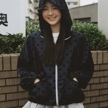 오헤시오 dot frill hooded windbreaker jumper | 브랜드 중고거래