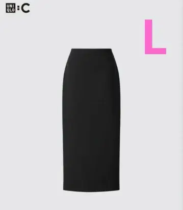 UNIQLO:C 크레이프 저지 내로우 스커트 블랙 L 유니클로c