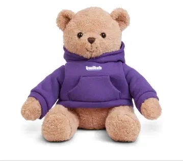 미개봉 twitch 후드 부착 곰 봉제 인형