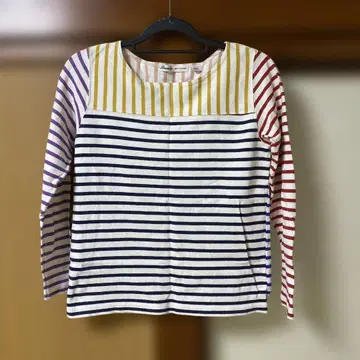 BEAMS BOY 크레이지 패턴 보더 긴팔 티셔츠