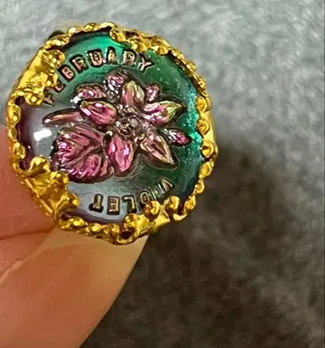 미사용 새상품 레어 프리 사이즈 꽃 반지