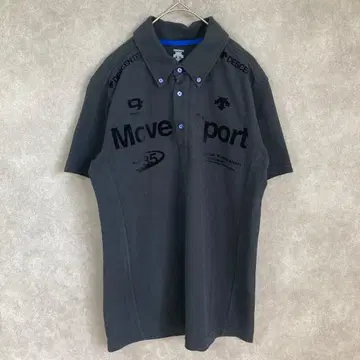 DESCENTE Move Sport 피케 셔츠 블랙 L 사이즈