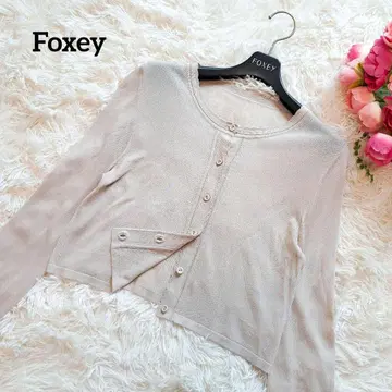 FOXEY 폭시 긴팔 시어 가디건 볼레로 얇은 소재 봄/여름 겉옷