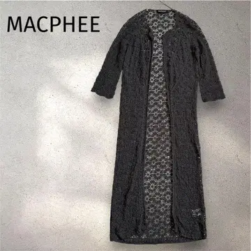 MACPHEE 투모로우랜드 핸드 니트 크로셰 롱 가디건