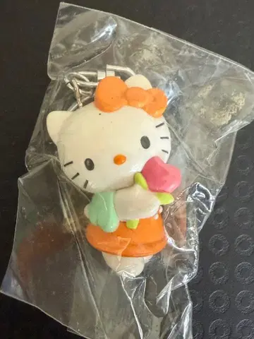 헤이세이 레트로 헬로키티 천사 키링 마스코트 참