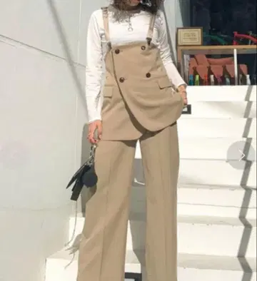 AMERI VINTAGE 더블 브레스트 서스펜더 베스트