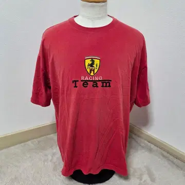 90s F1 페라리 레이싱 팀 티셔츠 [XXL] 자수 로고 구제 의류