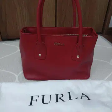 FURLA 핸드백 레드 가죽