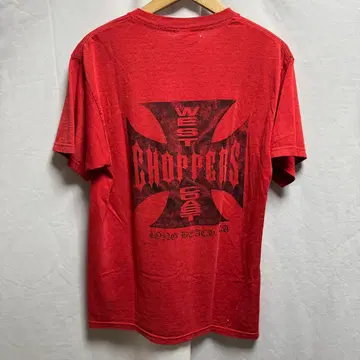 WEST COAST CHOPPERS 크로스 프린트T셔츠 레드