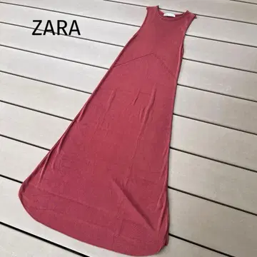 ZARA 슬리브리스 롱 원피스 버건디 S