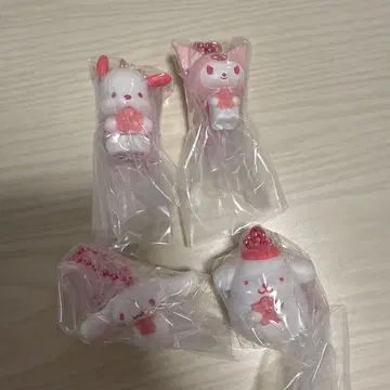 산리오 캐릭터즈 원톤 마스코트 벚꽃 4점 세트 미개봉 새상품 익명