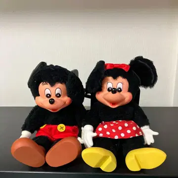 영 에포크 미키마우스 미니 소프트 비닐 봉제 인형 쇼와 레트로 2체 세트