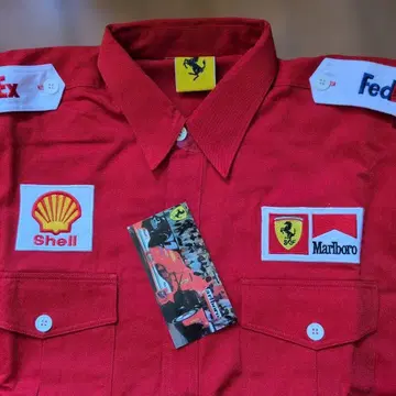 페라리 Ferrari 반팔 셔츠 Shell Marlboro 미사용 새상품