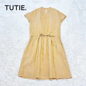 TUTIE. 린넨 100% 반팔 원피스