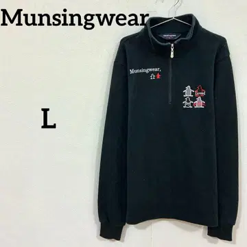 [Munsingwear] 하프 지퍼 자수 로고 풀오버 L 골프웨어