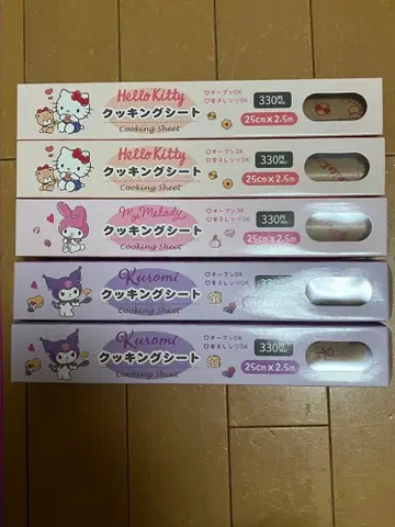 단종품 산리오 쿠킹 시트 키티 마이멜로디 쿠로미
