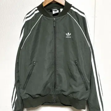 아디다스 오리지널 adidas 트랙 자켓 카키 블루종 M