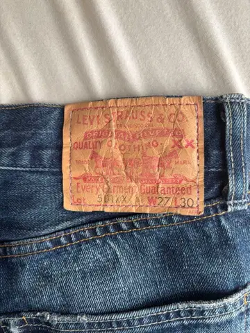 Levi's 501XX 데님 팬츠 W27 L30 빨간 귀