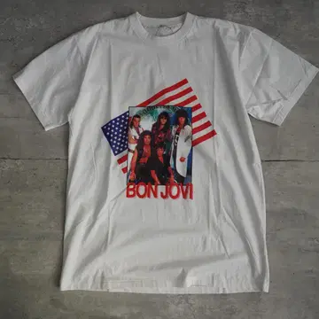 90's BON JOVI 본조비 일본 투어 티셔츠 화이트 L 사이즈