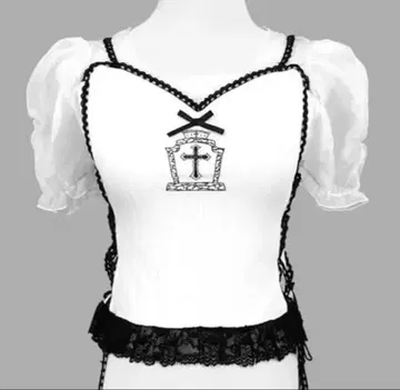 dimmoire Gothic 튤 상의 white